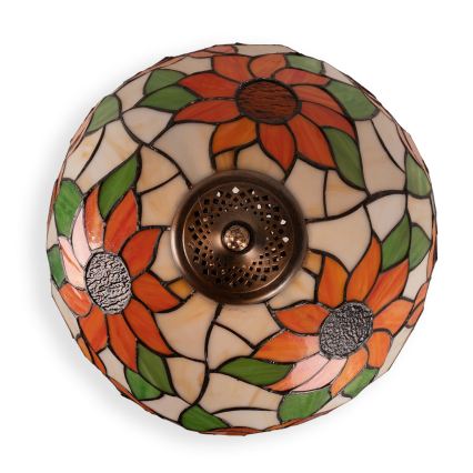 Brilagi - Tiffany-Buntglas-Tischlampe SUNFLOWER 1xE27/60W/230V