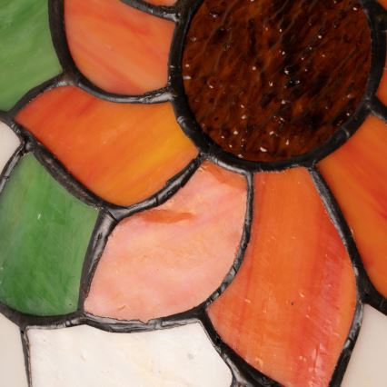 Brilagi - Tiffany-Buntglas-Tischlampe SUNFLOWER 1xE27/60W/230V