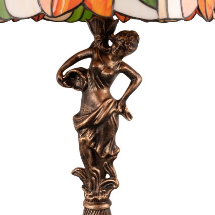 Brilagi - Tiffany-Buntglas-Tischlampe SUNFLOWER 1xE27/60W/230V