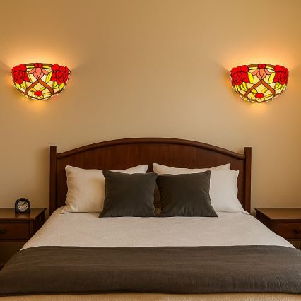 Brilagi - Tiffany Buntglas-Wandleuchte GARLAN 1xE14/40W/230V