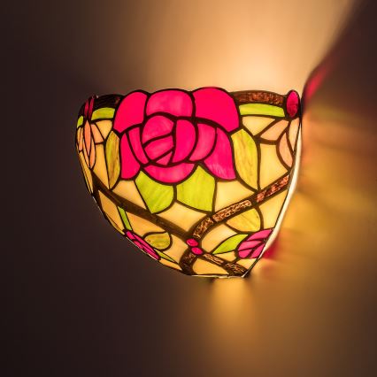 Brilagi - Tiffany Buntglas-Wandleuchte GARLAN 1xE14/40W/230V