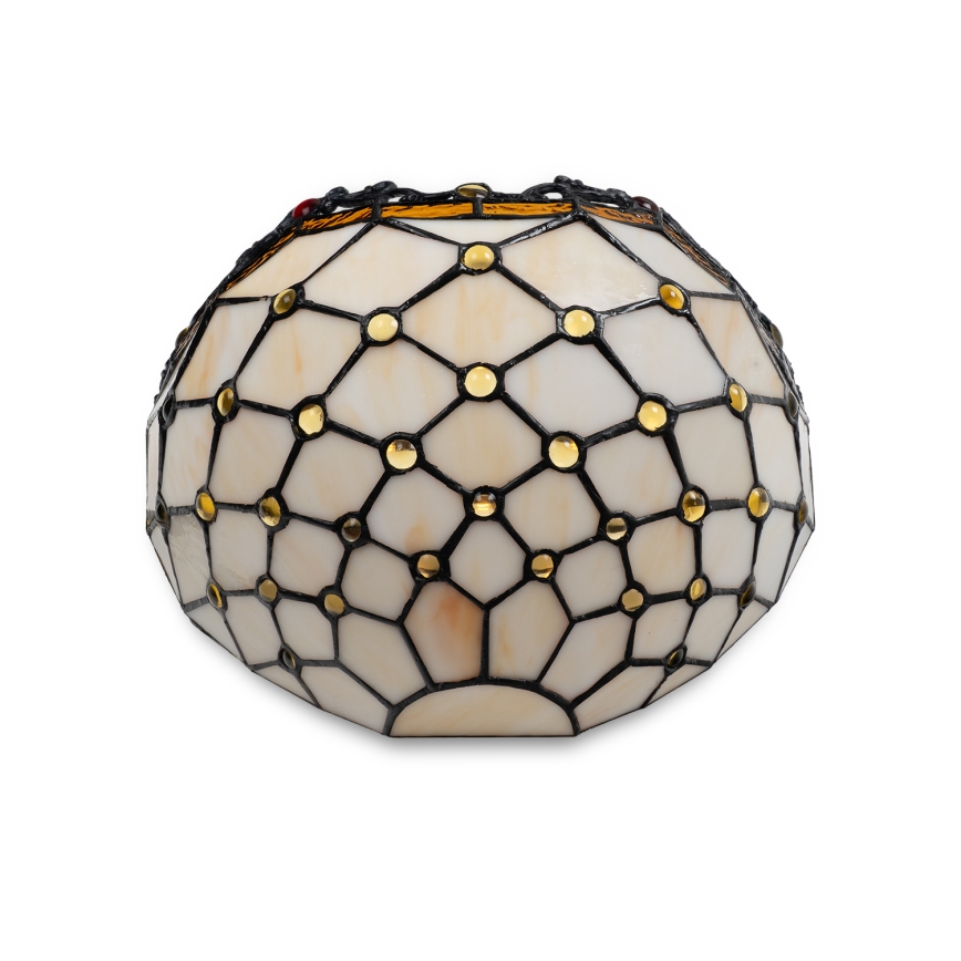 BRILAGI - Tiffany Buntglas-Wandleuchte IVORY 1xE14/40W/230V