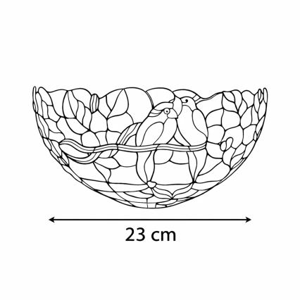 Brilagi - Tiffany-Buntglas-Wandleuchte JUNGLE 1xE14/40W/230V