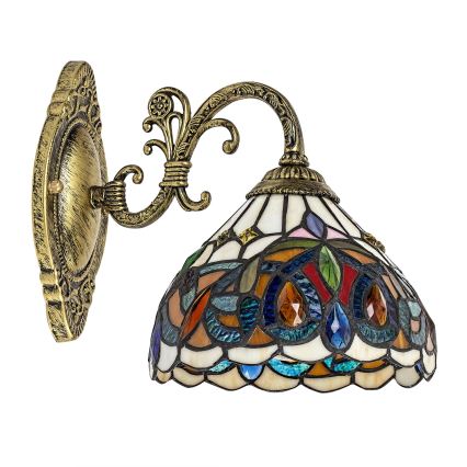 Brilagi - Tiffany-Buntglas-Wandleuchte LUISA 1xE27/40W/230V