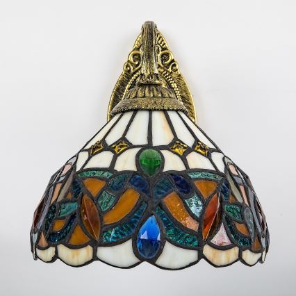 Brilagi - Tiffany-Buntglas-Wandleuchte LUISA 1xE27/40W/230V