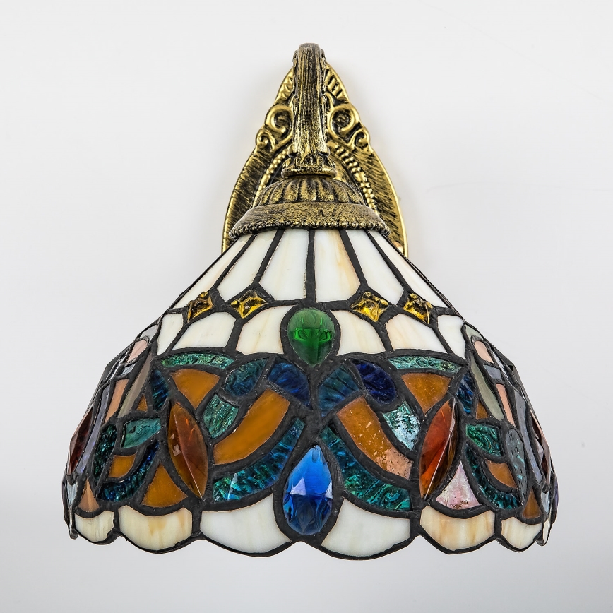 Brilagi - Tiffany-Buntglas-Wandleuchte LUISA 1xE27/40W/230V