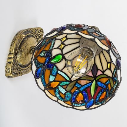 Brilagi - Tiffany-Buntglas-Wandleuchte LUISA 1xE27/40W/230V