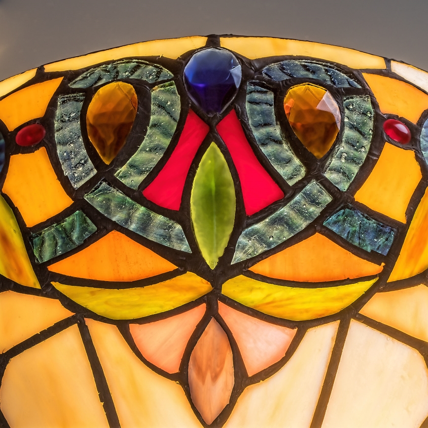 Brilagi - Tiffany-Buntglas-Wandleuchte LUISA 1xE27/40W/230V