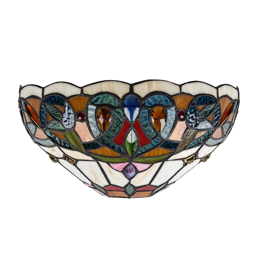 Brilagi - Tiffany-Buntglas-Wandleuchte LUISA 1xE27/40W/230V