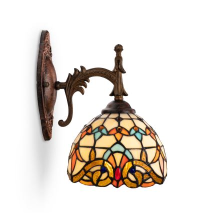 Brilagi - Tiffany-Buntglas-Wandleuchte MIRABELLA 1xE14/40W/230V