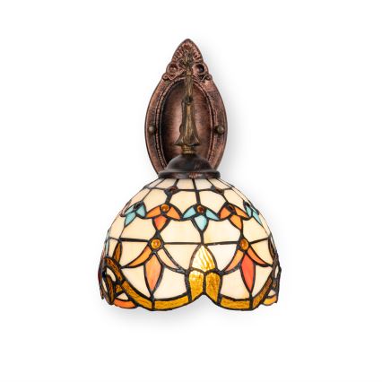 Brilagi - Tiffany-Buntglas-Wandleuchte MIRABELLA 1xE14/40W/230V