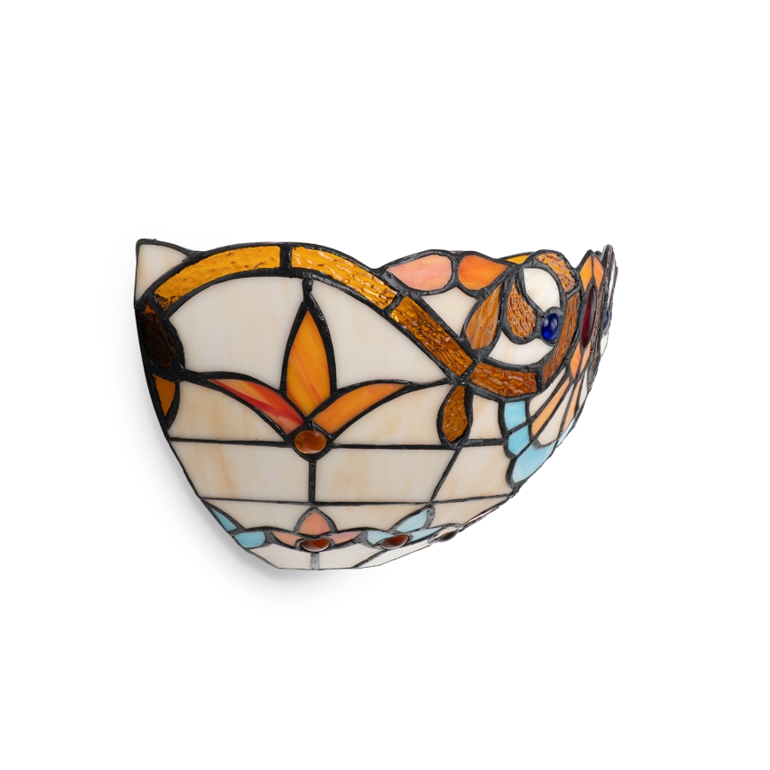 Brilagi - Tiffany-Buntglas-Wandleuchte MIRABELLA 1xE14/40W/230V