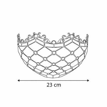 Brilagi - Tiffany-Buntglas-Wandleuchte MIRABELLA 1xE14/40W/230V