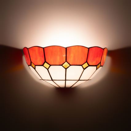 Brilagi - Tiffany-Buntglas-Wandleuchte SIENNA 1xE14/40W/230V