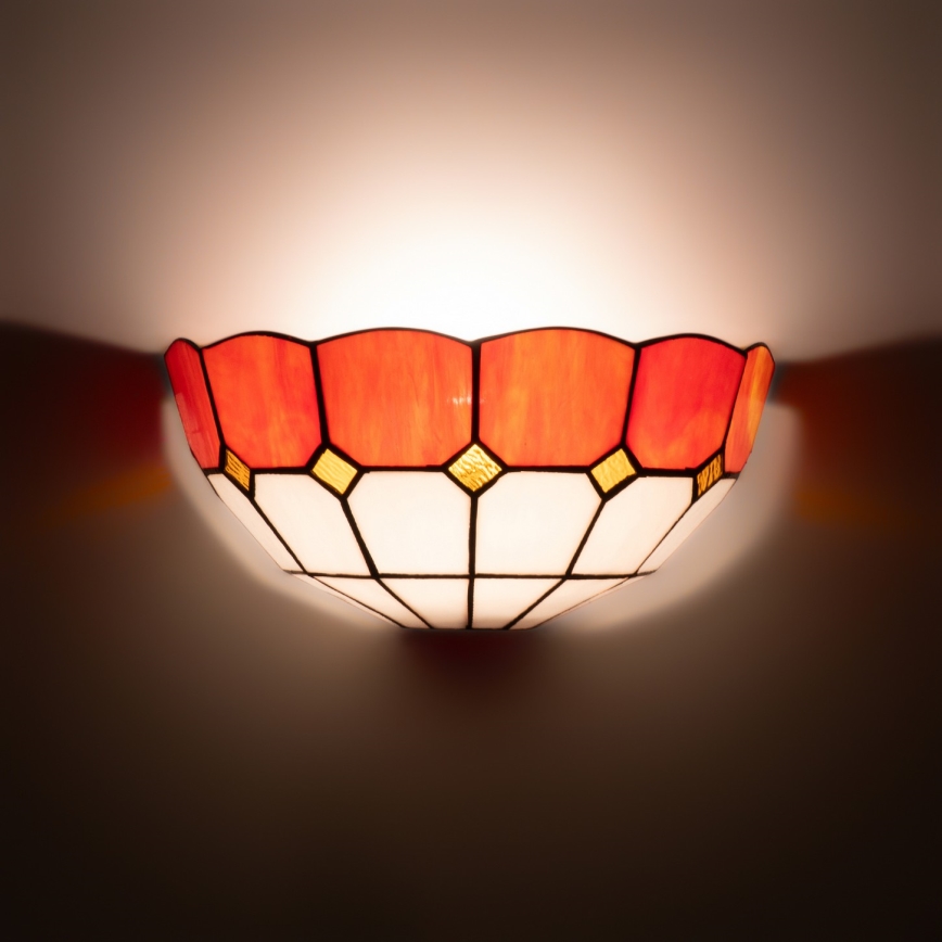 Brilagi - Tiffany-Buntglas-Wandleuchte SIENNA 1xE14/40W/230V