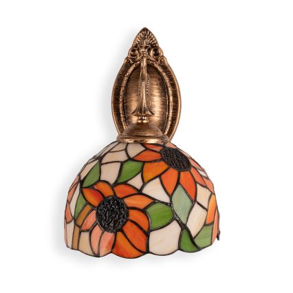 Brilagi - Tiffany-Buntglas-Wandleuchte SUNFLOWER 1xE14/40W/230V