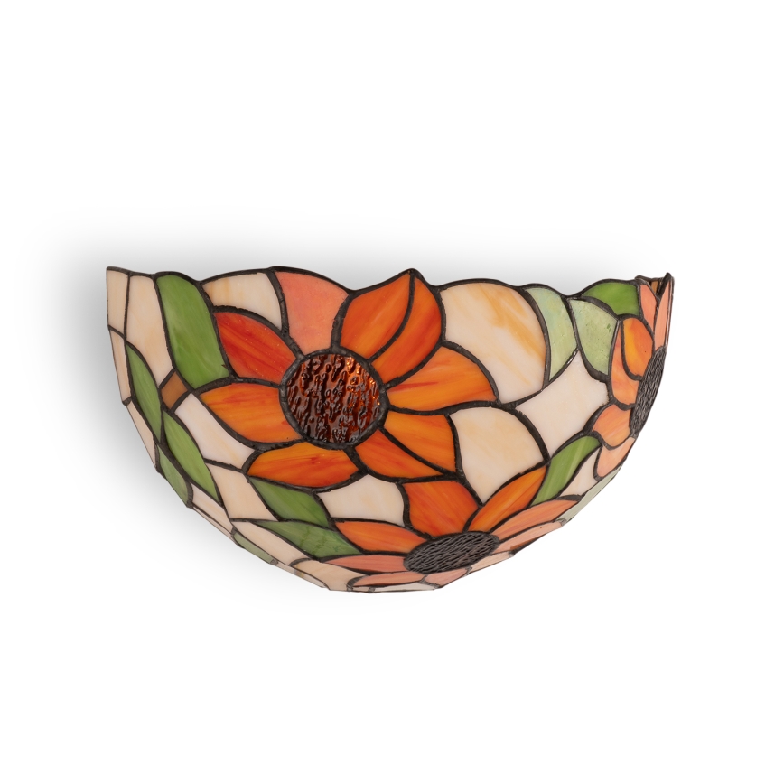 Brilagi - Tiffany-Buntglas-Wandleuchte SUNFLOWER 1xE14/40W/230V