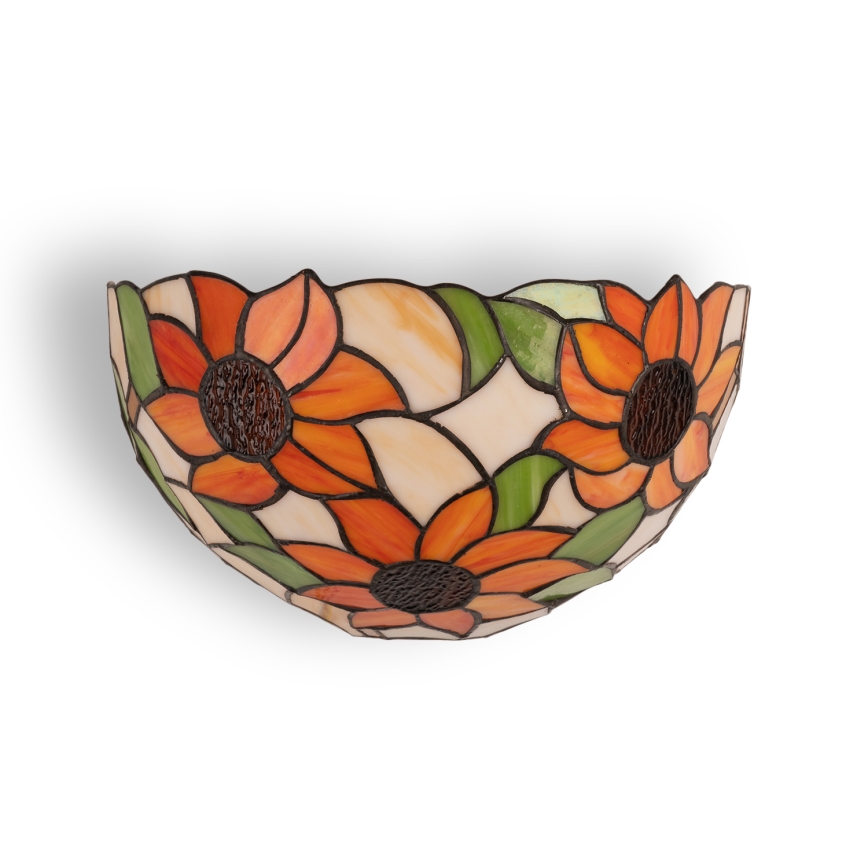 Brilagi - Tiffany-Buntglas-Wandleuchte SUNFLOWER 1xE14/40W/230V