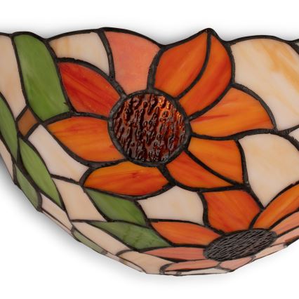 Brilagi - Tiffany-Buntglas-Wandleuchte SUNFLOWER 1xE14/40W/230V