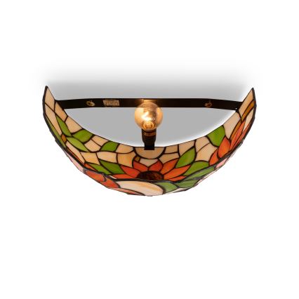 Brilagi - Tiffany-Buntglas-Wandleuchte SUNFLOWER 1xE14/40W/230V