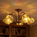 BRILAGI - Tiffany-Deckenleuchte (aufgesetzt) MIRABELLA, 5×E27, max. 60 W, 230 V, Ø 60 cm