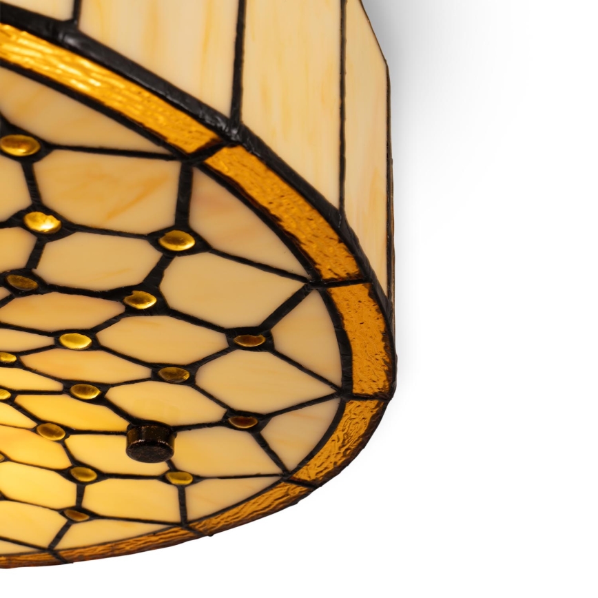 Brilagi - Tiffany-Glas-Deckenleuchte Elfenbein 3xE27/60W/230V Ø 40 cm