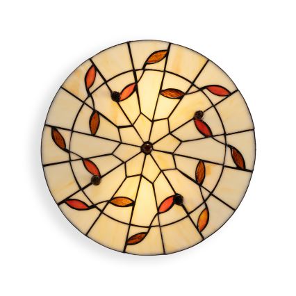 Brilagi - Tiffany-Glas-Deckenleuchte FOLIA 3xE27/60W/230V Ø 40 cm