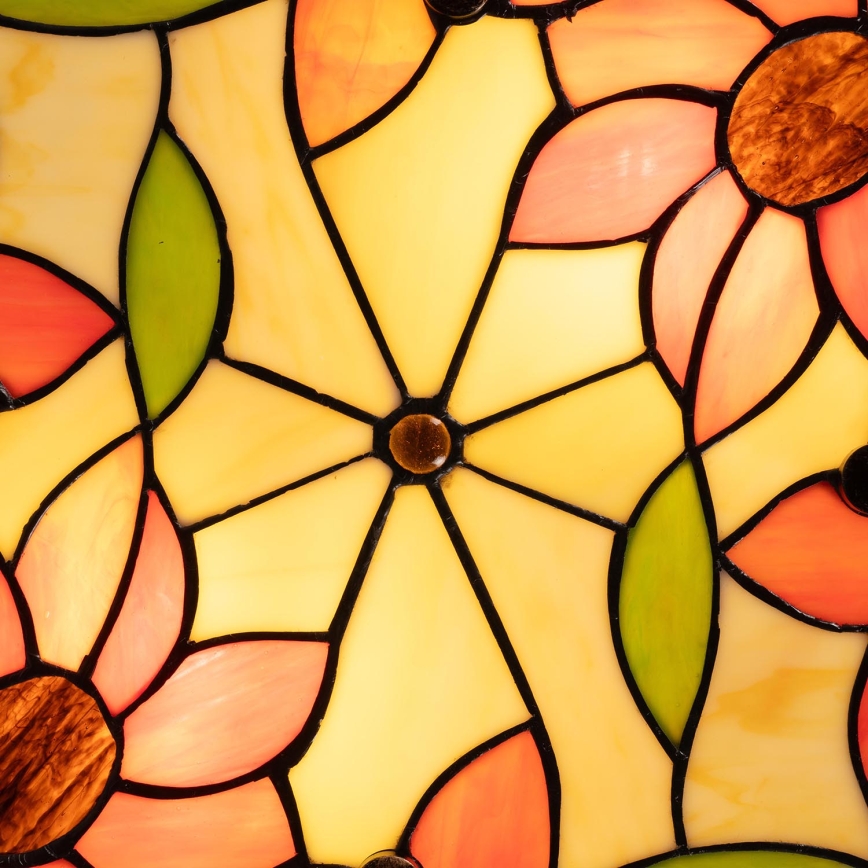 Brilagi - Tiffany-Glas-Deckenleuchte SUNFLOWER 3xE27/60W/230V Ø 40 cm