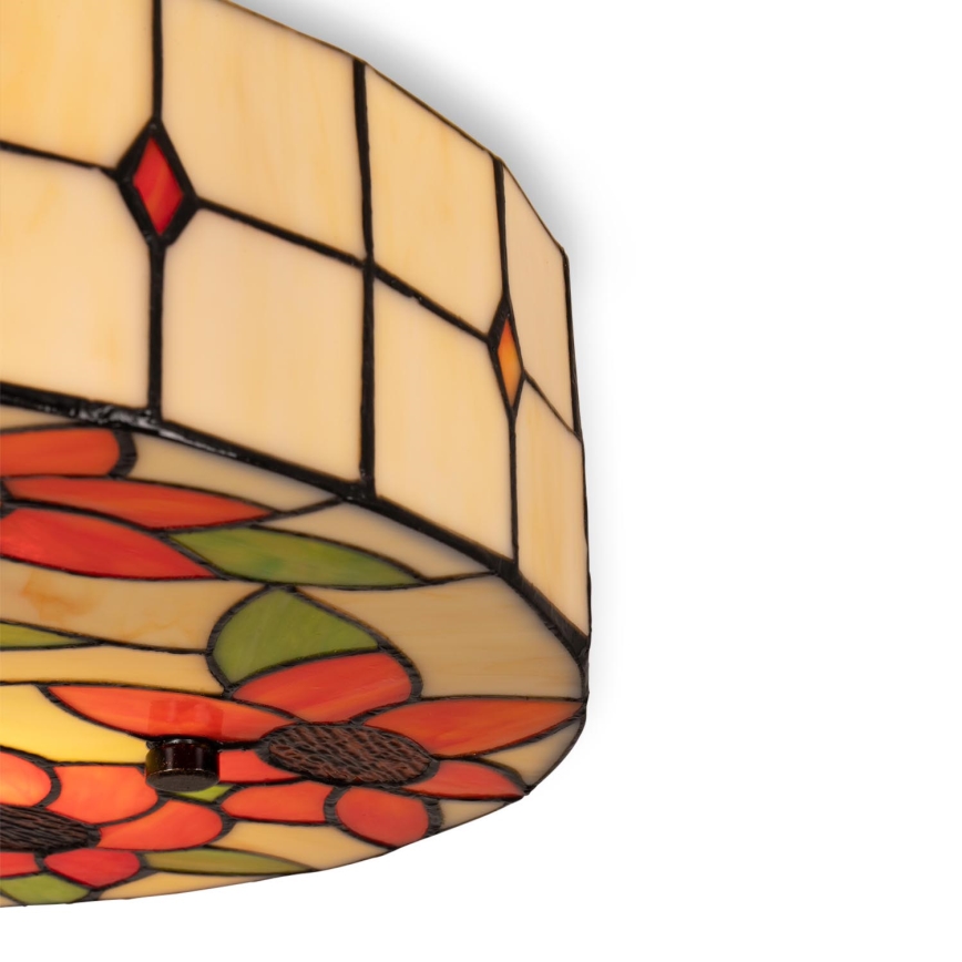 Brilagi - Tiffany-Glas-Deckenleuchte SUNFLOWER 3xE27/60W/230V Ø 40 cm