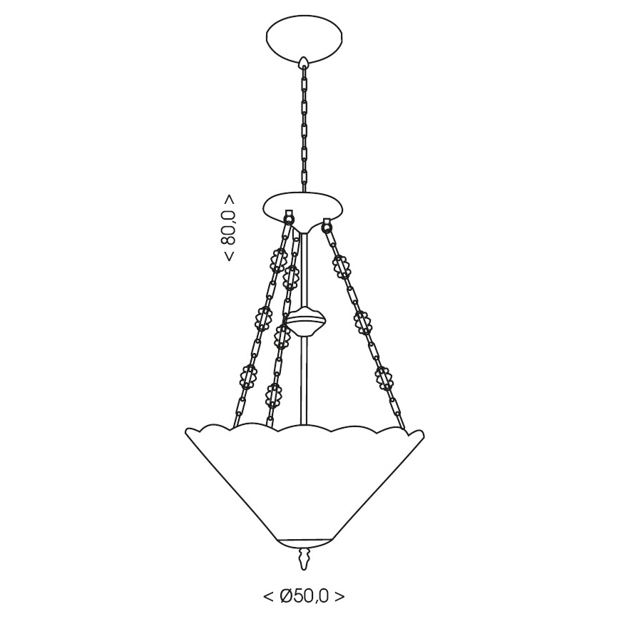 Brilagi - Tiffany-Glas-Kronleuchter an Kette SUNFLOWER 3xE27/60W/230V Ø 50 cm