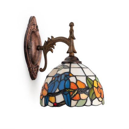 Brilagi - Tiffany-Glas-Wandleuchte JUNGLE 1xE14/40W/230V
