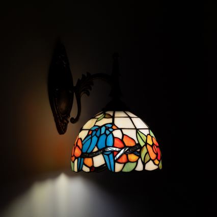 Brilagi - Tiffany-Glas-Wandleuchte JUNGLE 1xE14/40W/230V