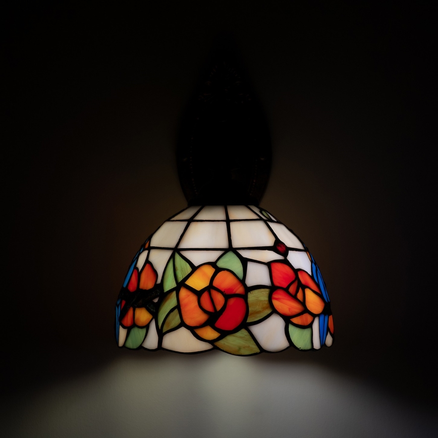 Brilagi - Tiffany-Glas-Wandleuchte JUNGLE 1xE14/40W/230V