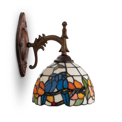 Brilagi - Tiffany-Glas-Wandleuchte JUNGLE 1xE14/40W/230V