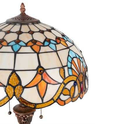 Brilagi - Tiffany-Stehlampe aus Buntglas MIRABELLA 2xE27/60W/230V