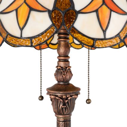 Brilagi - Tiffany-Stehlampe aus Buntglas MIRABELLA 2xE27/60W/230V