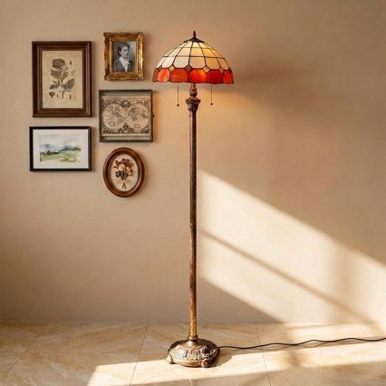 Brilagi - Tiffany-Stehlampe SIENNA 2xE27/60W/230V