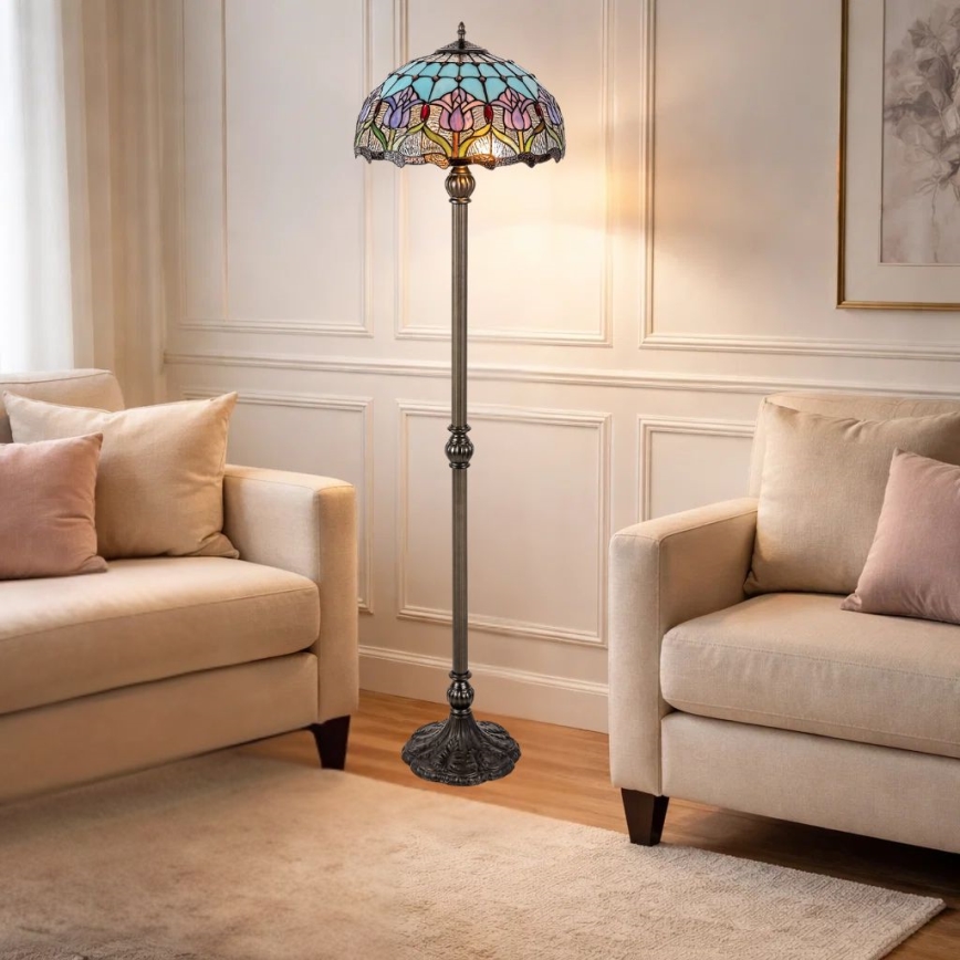 Brilagi - Tiffany-Stehleuchte LORAS 2xE27/60W/230V