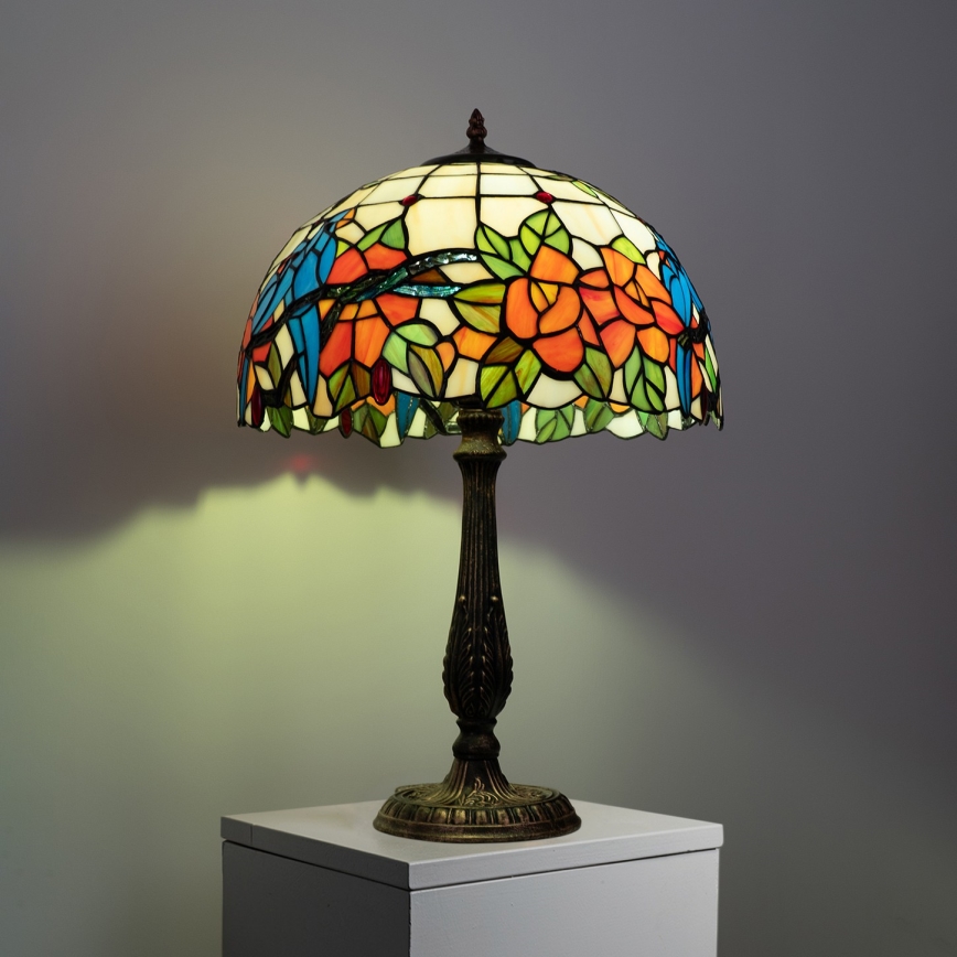 Brilagi - Tiffany-Tischlampe JUNGLE 2xE27/60W/230V