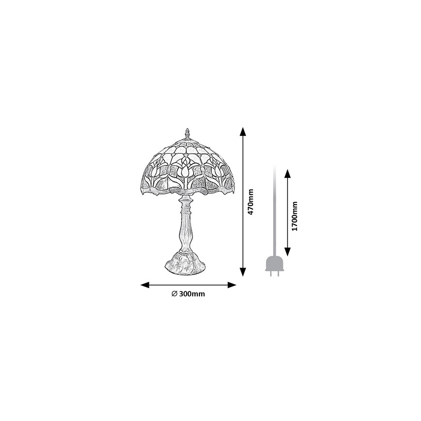 Brilagi - Tiffany-Tischlampe LORAS 1xE27/40W/230V