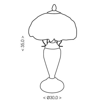 Brilagi - Tiffany-Tischlampe SIENNA 1xE27/60W/230V + 1xE14/40W