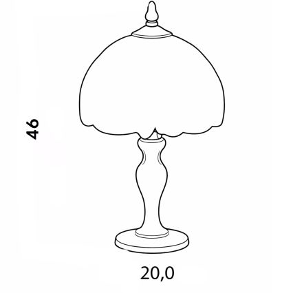 Brilagi - Tiffany-Tischlampe SUNFLOWER 1xE27/60W/230V
