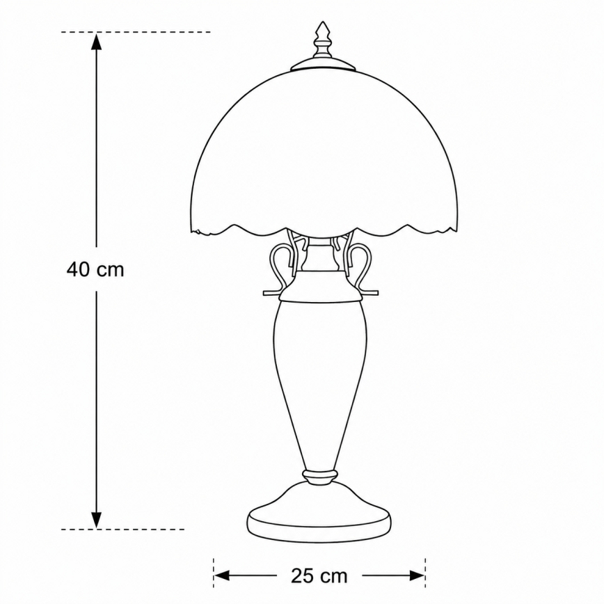 Brilagi - Tiffany-Tischleuchte JUNGLE 1xE27/60W/230V + 1xE14/40W