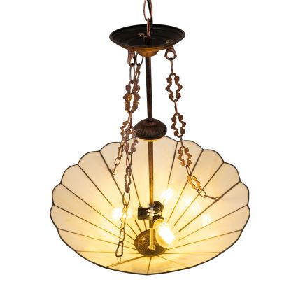Brilagi - Tiffany-Vitrage-Hängeleuchte an Kette FOLIA 3xE27/60W/230V Ø 50 cm