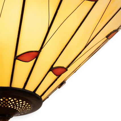 Brilagi - Tiffany-Vitrage-Hängeleuchte an Kette FOLIA 3xE27/60W/230V Ø 50 cm