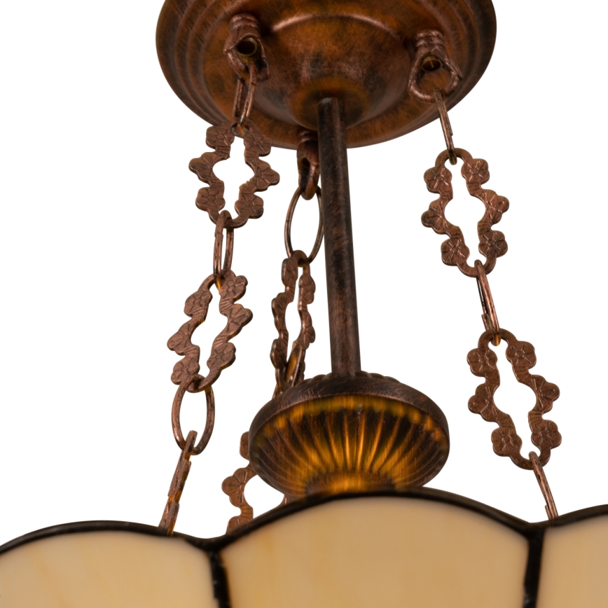Brilagi - Tiffany-Vitrage-Hängeleuchte an Kette FOLIA 3xE27/60W/230V Ø 50 cm