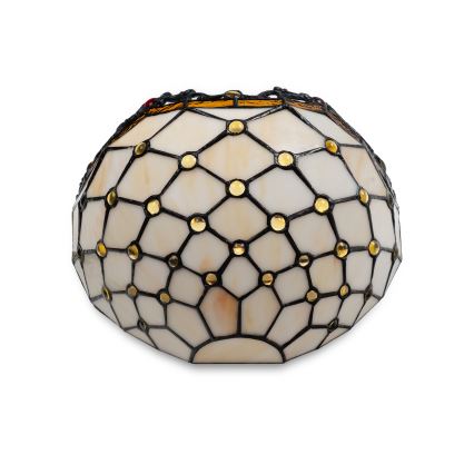 Brilagi - Tiffany-Wandleuchte aus Buntglas, Elfenbein, 1xE14/40W/230V