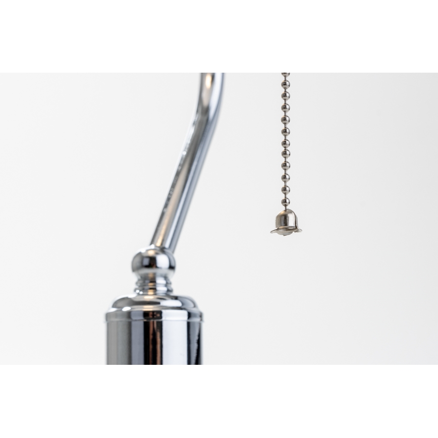 Brilagi - Tischlampe BANK OFFICE 1xE27/60W/230V glänzender Chrom/Weiß