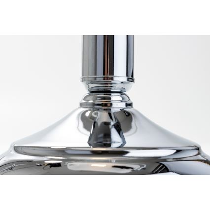 Brilagi - Tischlampe BANK OFFICE 1xE27/60W/230V glänzender Chrom/Weiß