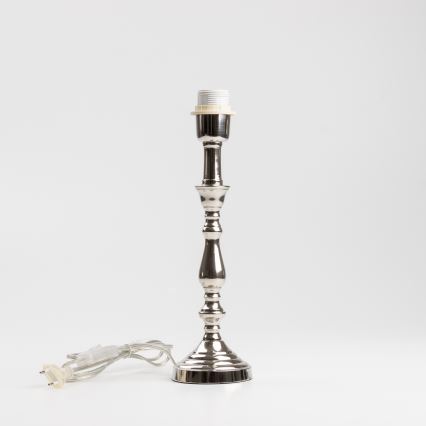 Brilagi - Tischlampe CERIA 1xE27/60W/230V Ø 25 cm glänzender Chrom/weiß